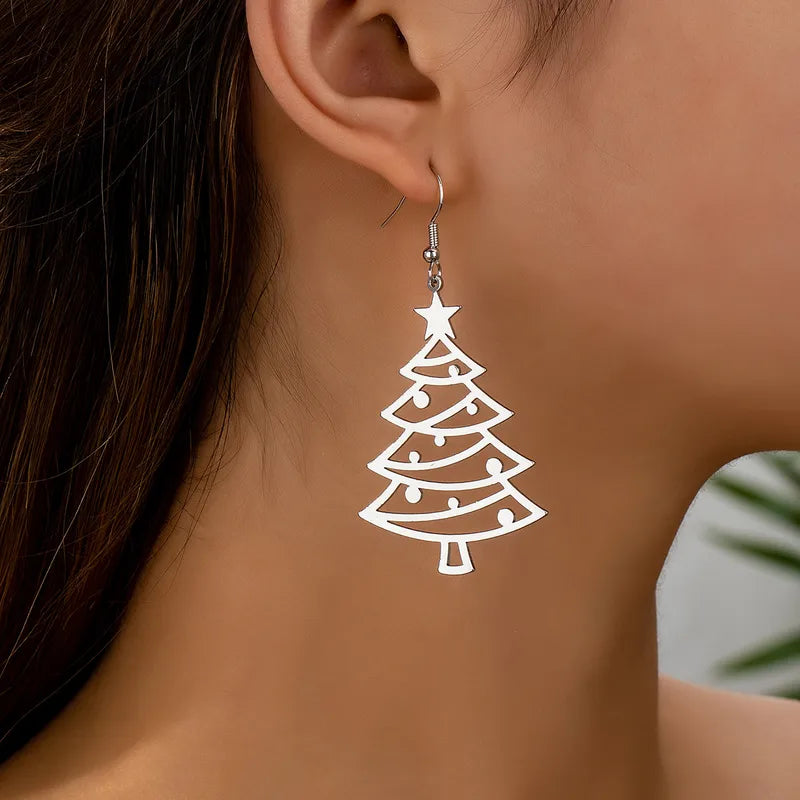 Christmas Tree Earrings - Gold or Silver