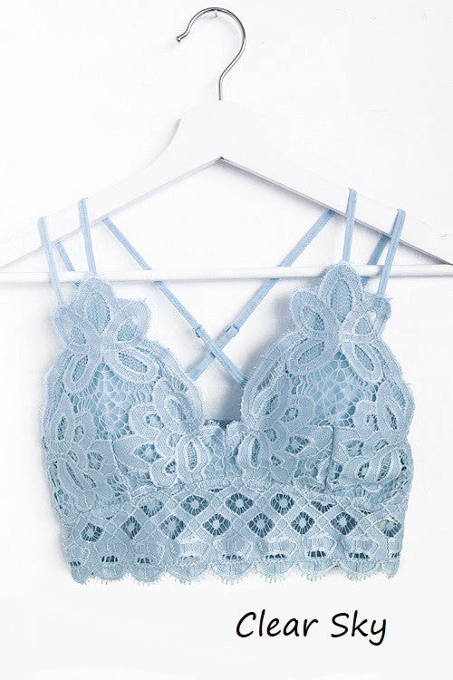 Light Blue Crochet Lace Bralette