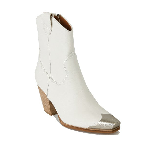 White Metallic Toe Cowgirl Boot