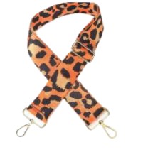 Orange Cheetah Guitar Strap