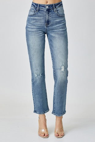 Risen Mid Rise Slim Straight Leg
