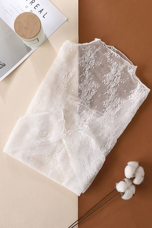 Sheer White Long Sleeve Top