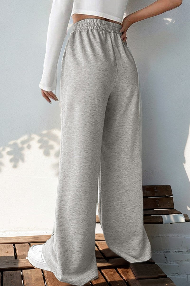 Light Gray Solid Sweatpant