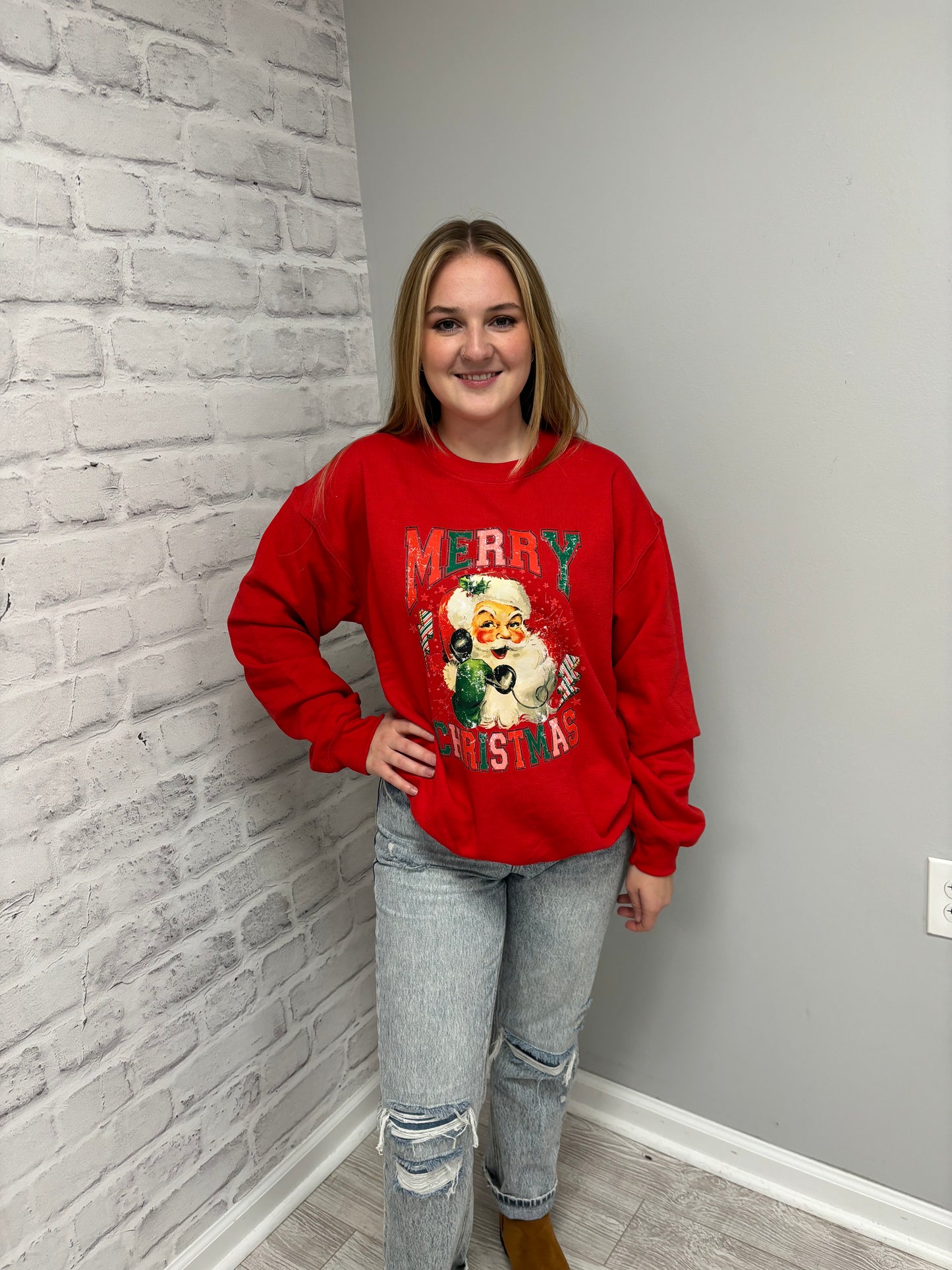 Santa Merry Christmas Crewneck