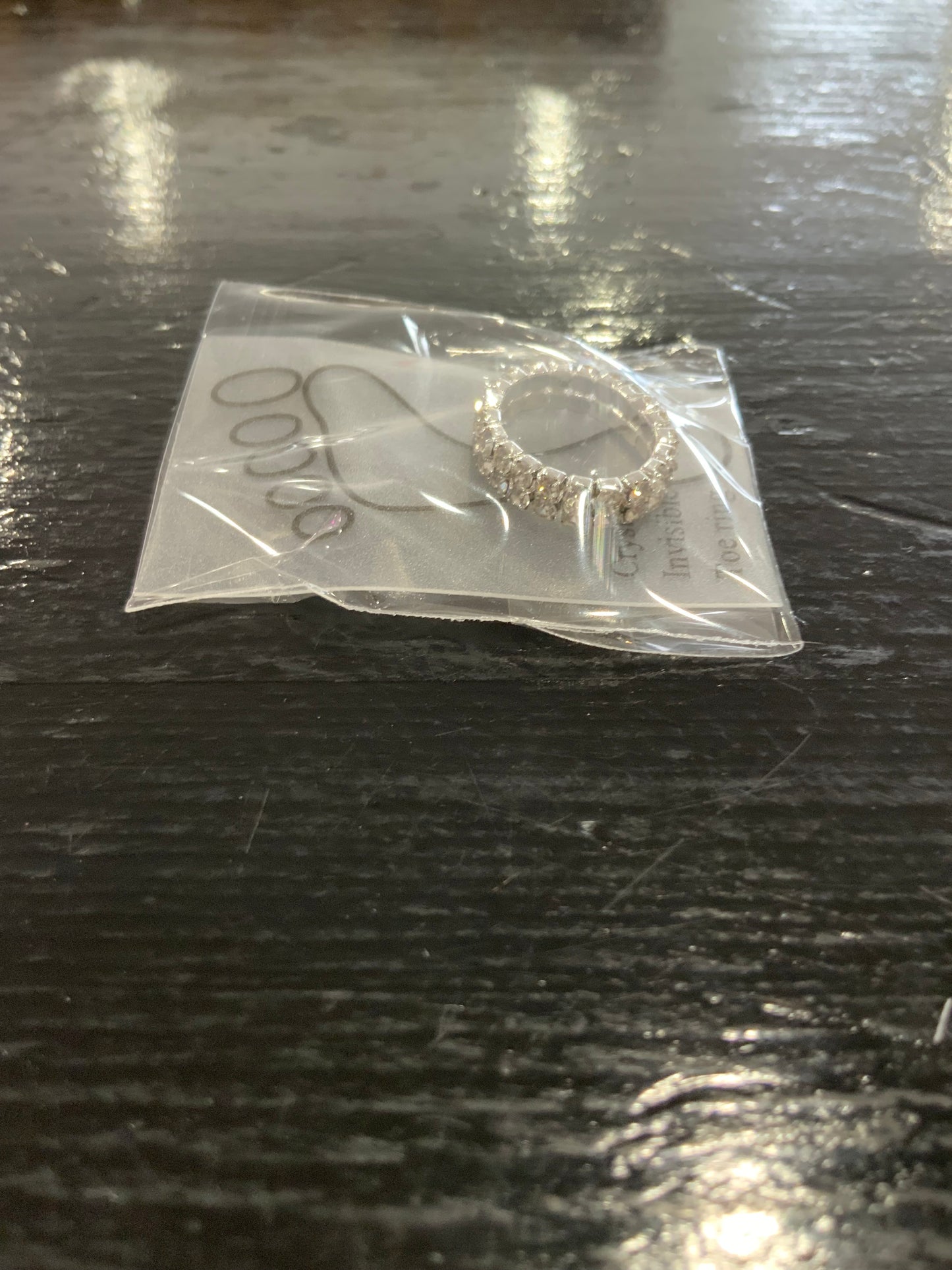 Silver Crystal Toe Ring