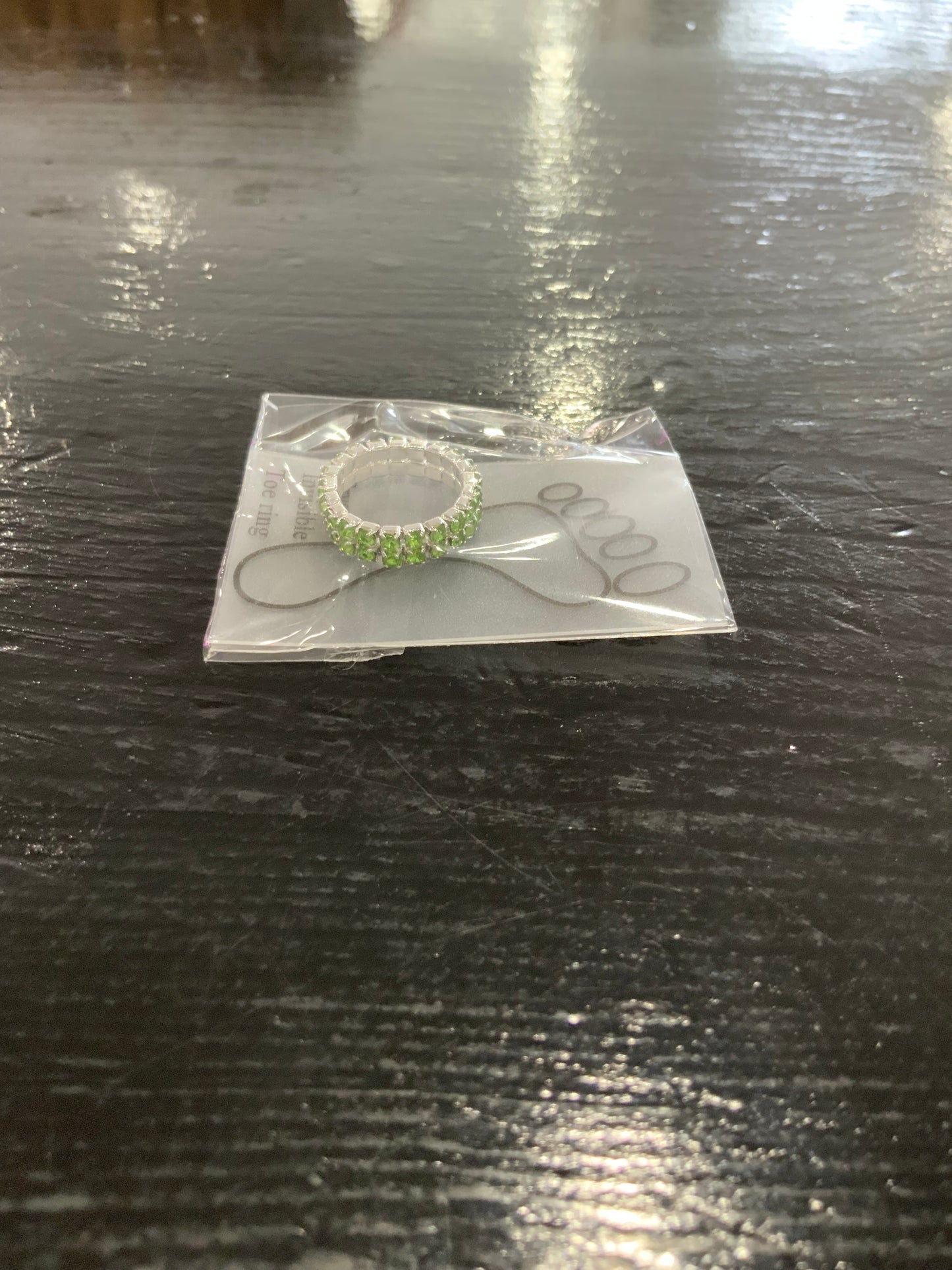 Silver Crystal Toe Ring