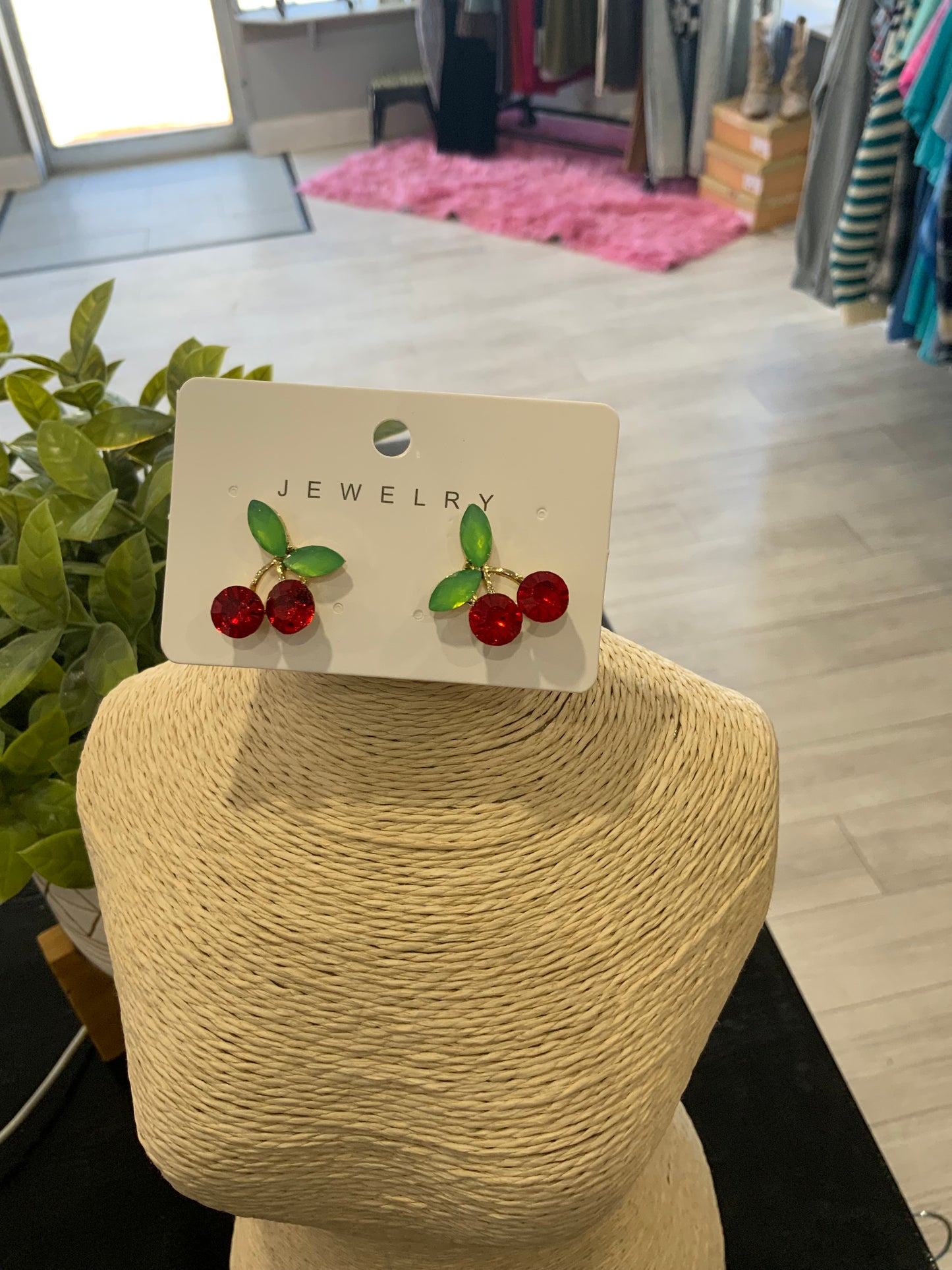 Cherry Post Earrings