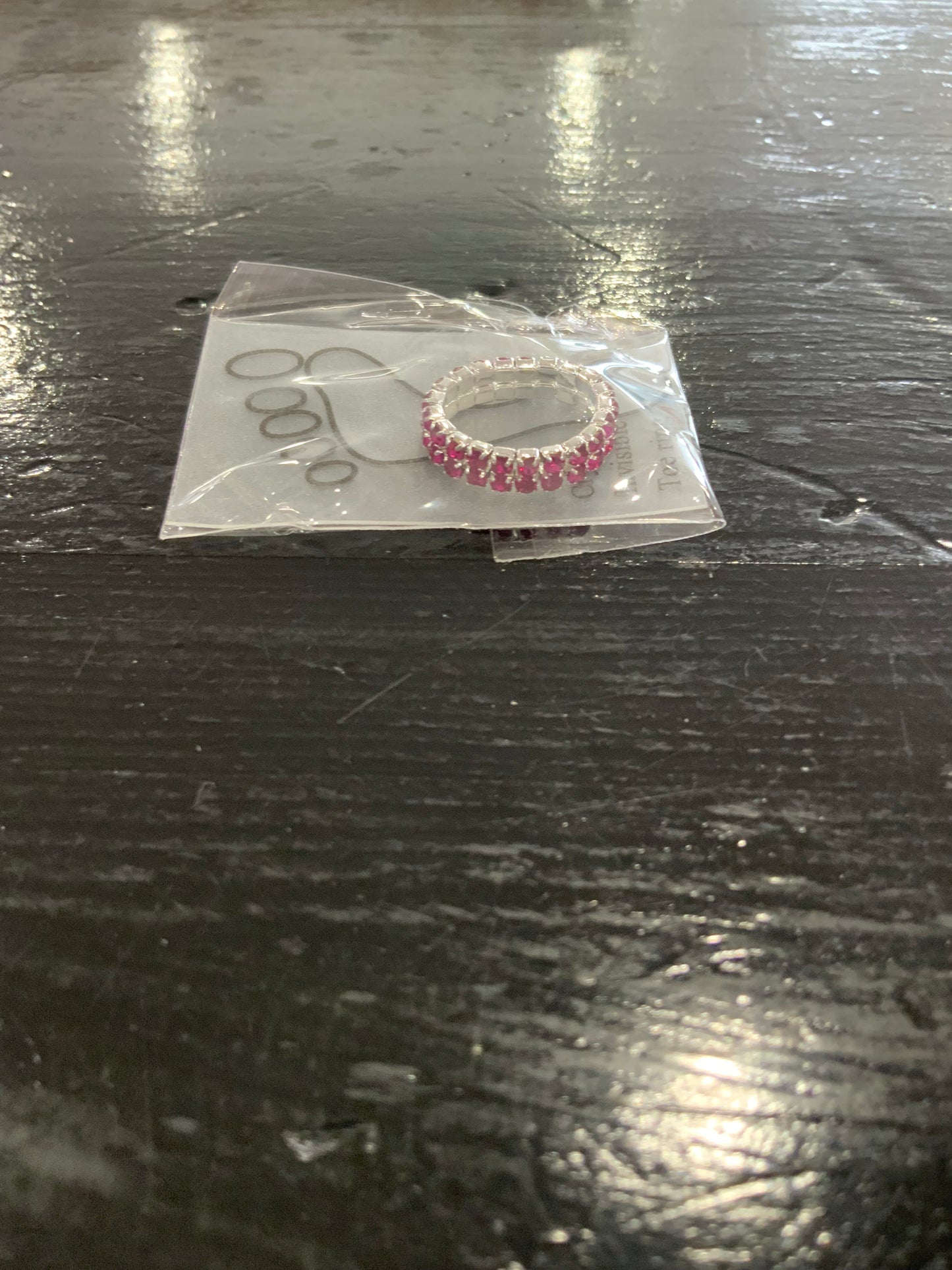 Silver Crystal Toe Ring