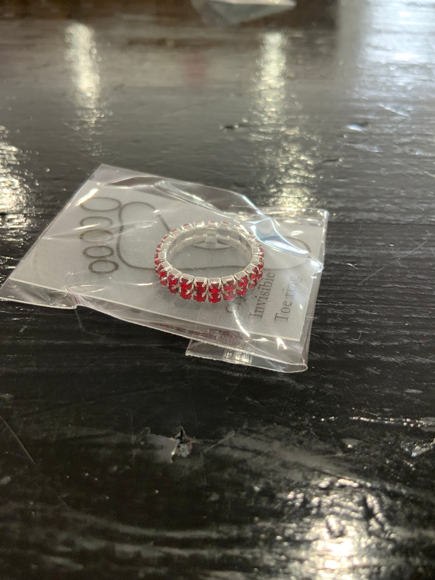 Silver Crystal Toe Ring