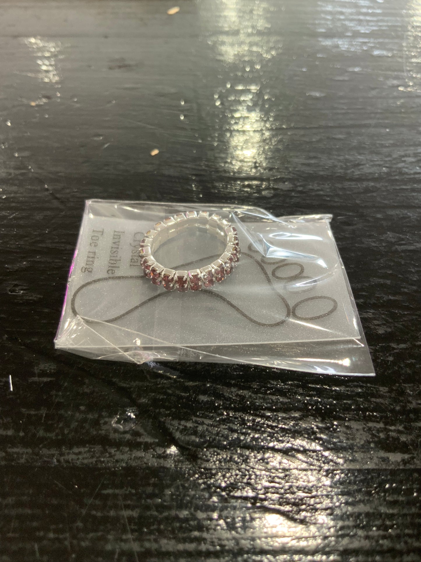 Silver Crystal Toe Ring