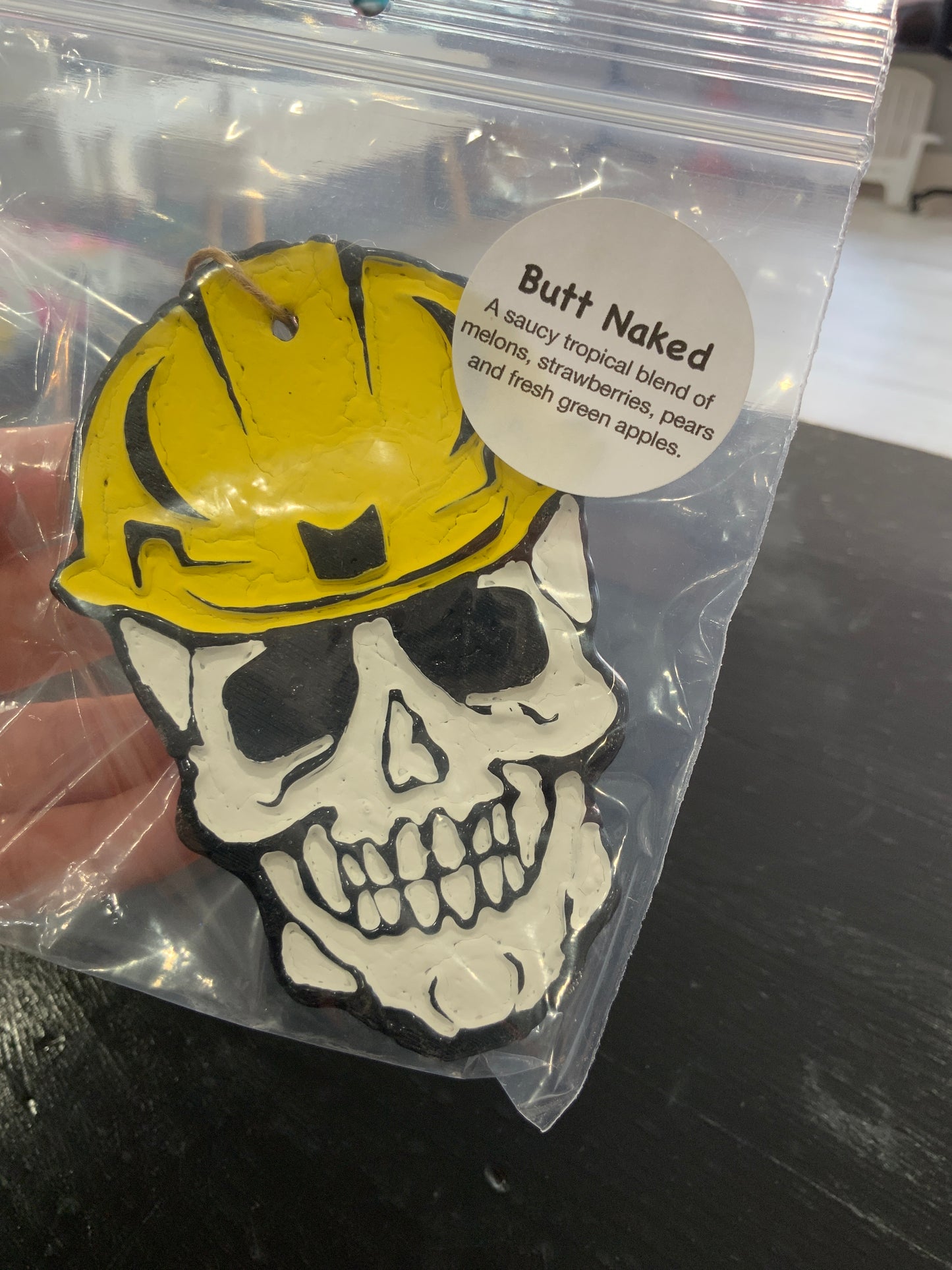 Skeleton Hard Hat Car Freshie