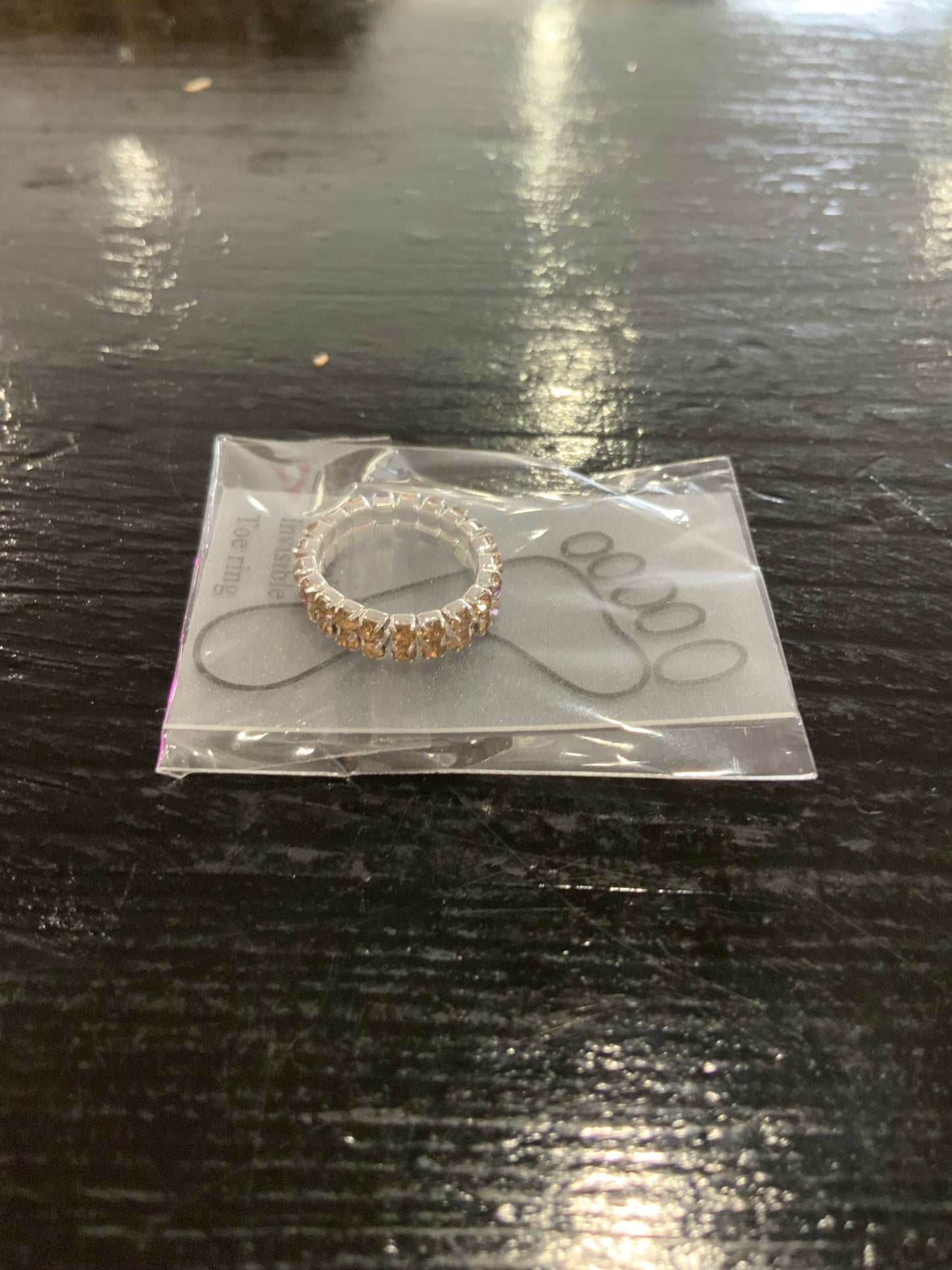 Silver Crystal Toe Ring