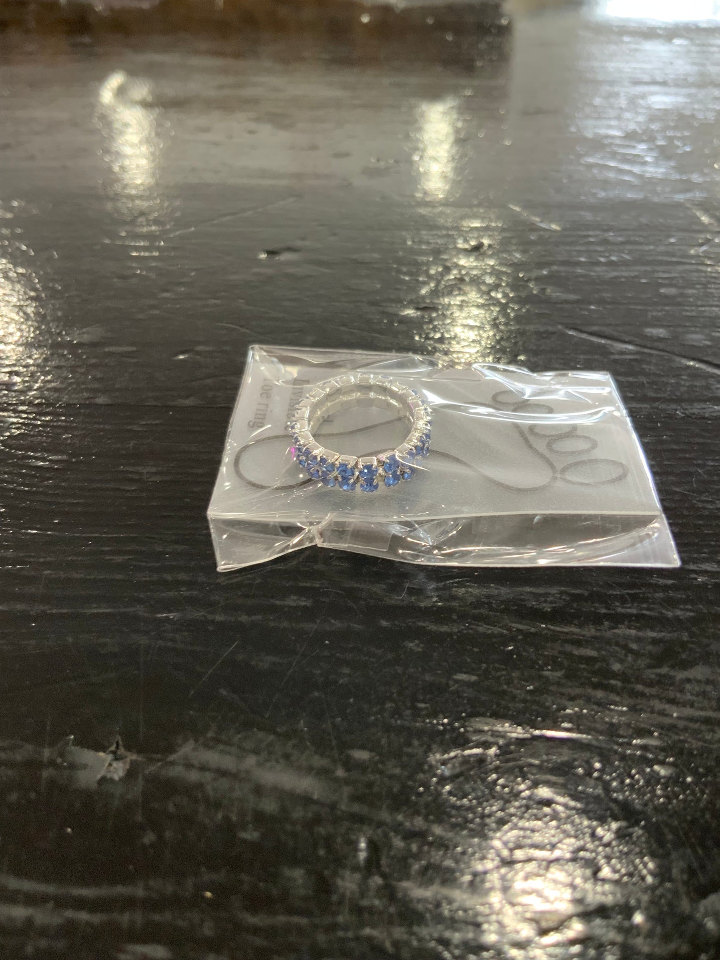 Silver Crystal Toe Ring