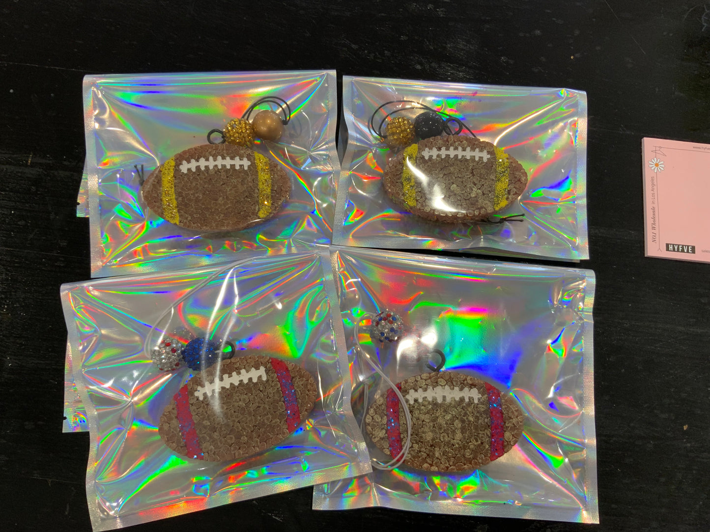 Glitter Football Car Freshie