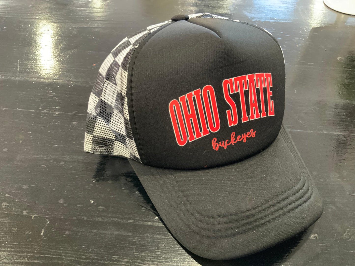 Checkered Ohio State Trucker Hat