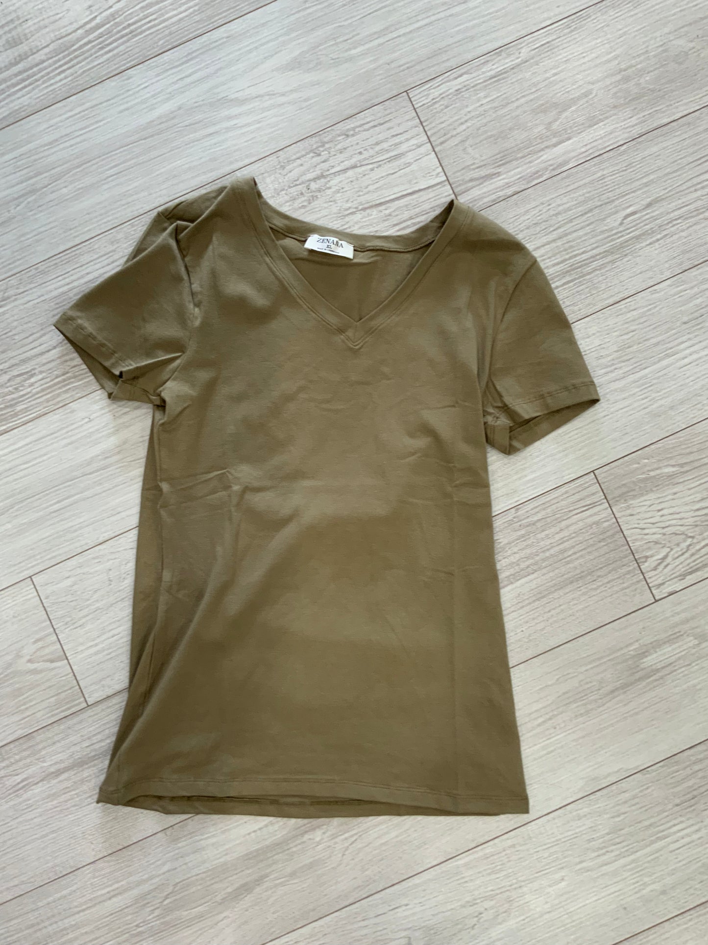Light Olive Zenana Short Sleeve Tee