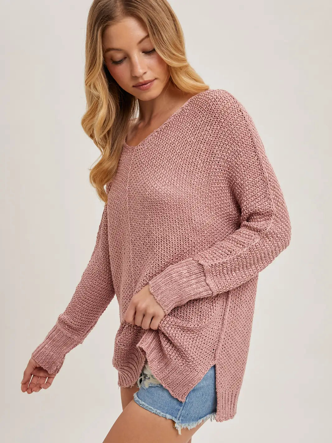 Reverse Seam Loose Fit Sweater