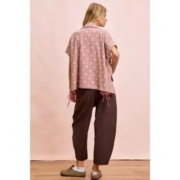 Washed Terry Pants with Pockets