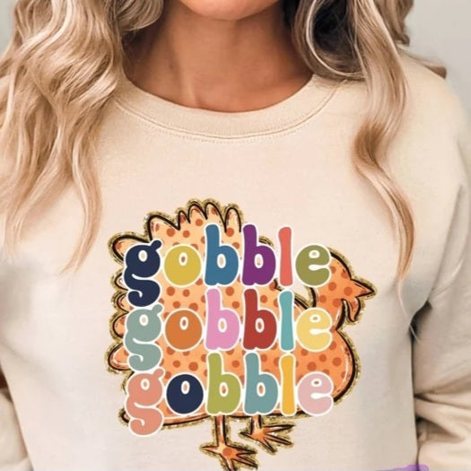 Cream Gobble Crewneck