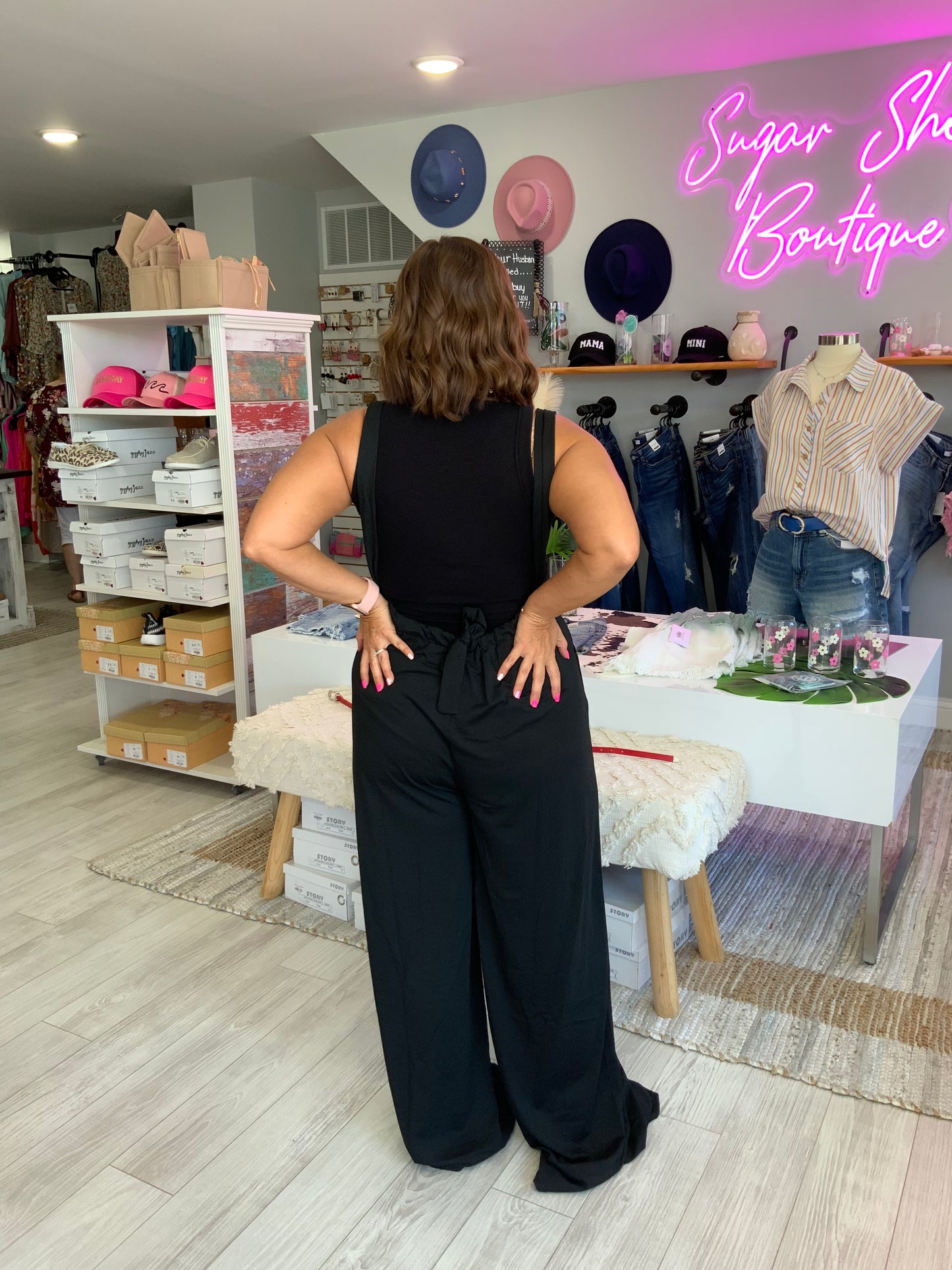 Karmen Black Suspender Jumpsuit