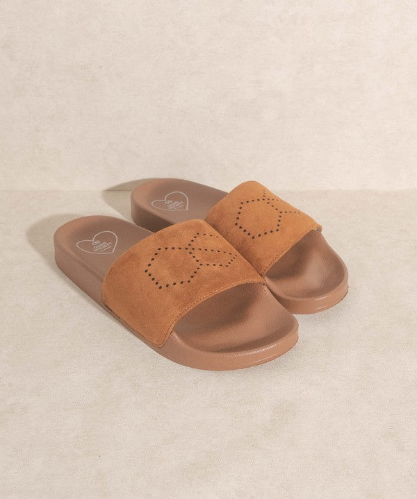 Camel Oasis Society Suede Slides