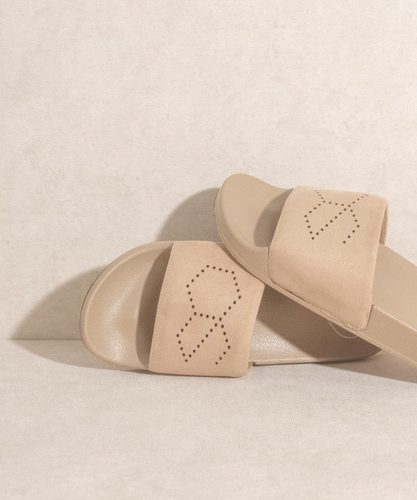 Dusty Rose Oasis Society Suede Slides