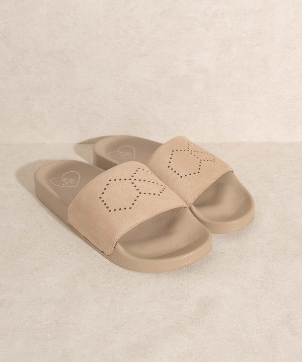 Dusty Rose Oasis Society Suede Slides
