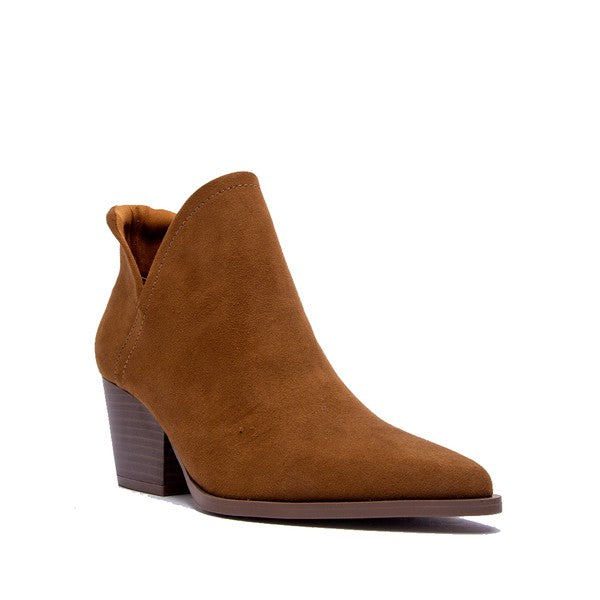 Coffee Suede Bootie