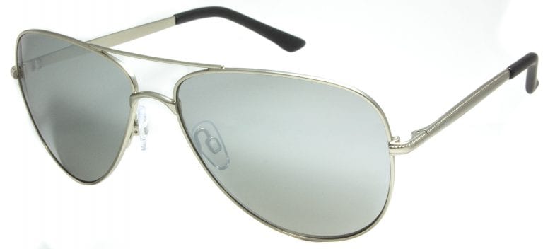 Aviator Matte Silver/Silver Mirrored Lens Sunnies 7062-02