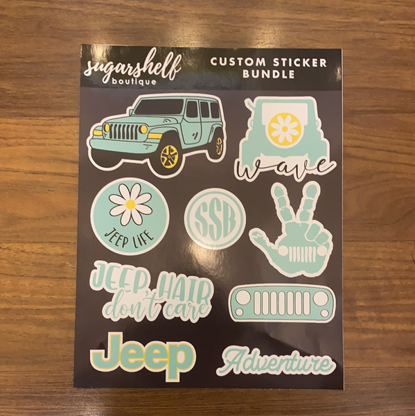 Jeep Life Custom Sticker Bundle Sugar Shelf Boutique