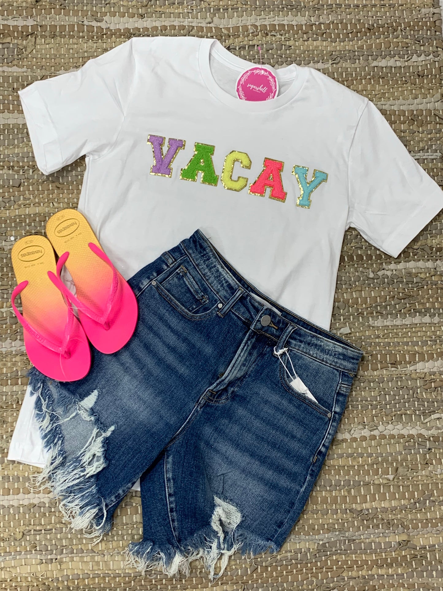 Vacay Chenille Patch Graphic Tee
