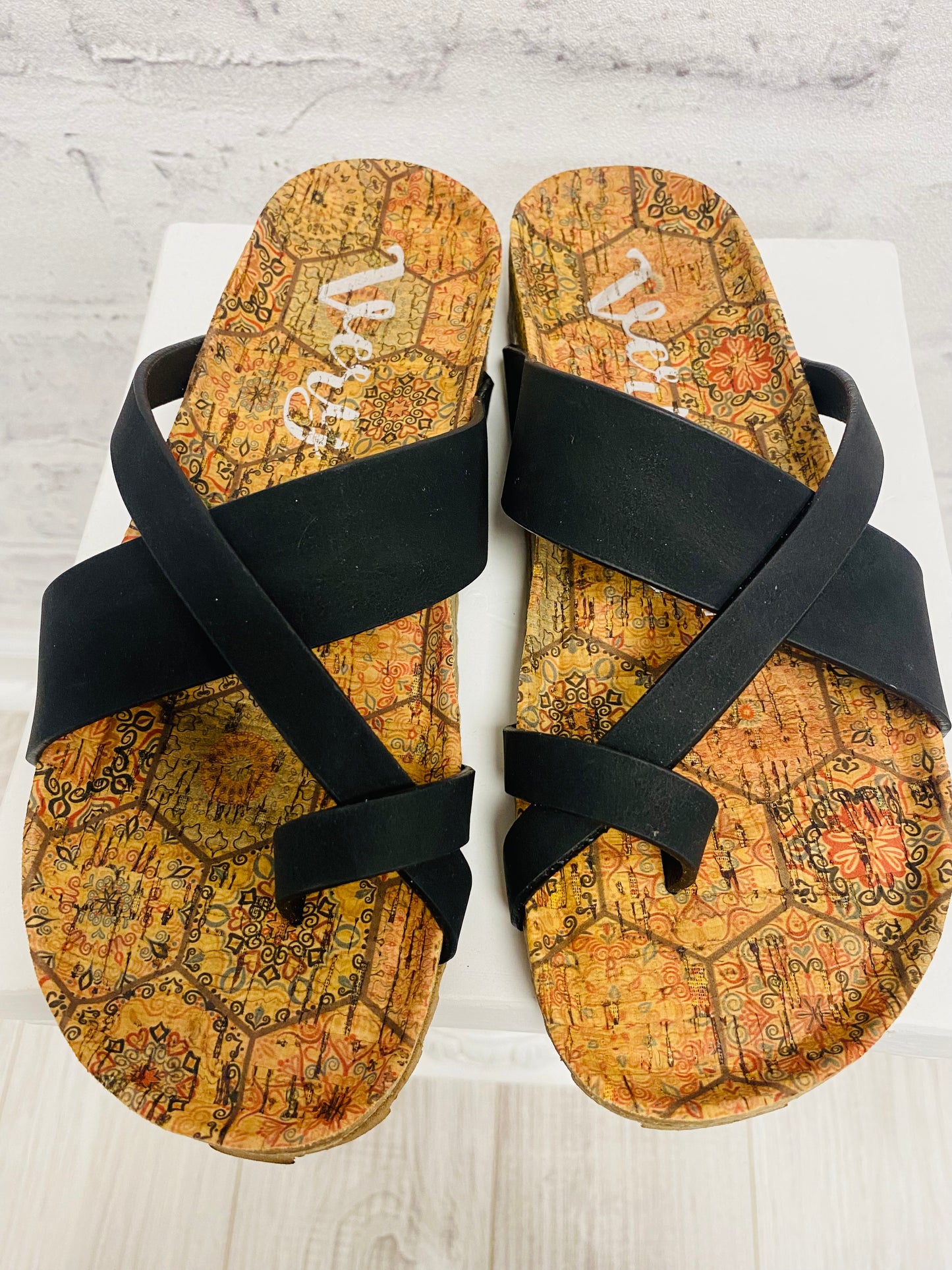 Black Better Be Me Strap Sandal
