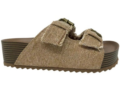 Very G Light Brown Jute Platform Sandal