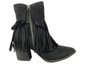 Black Dunes Very G Fringe Bootie