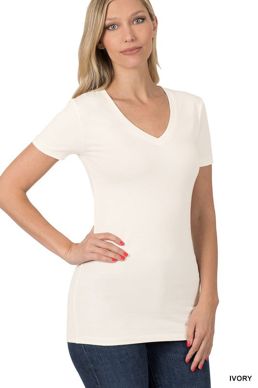 Ivory Zenana Short Sleeved Tee