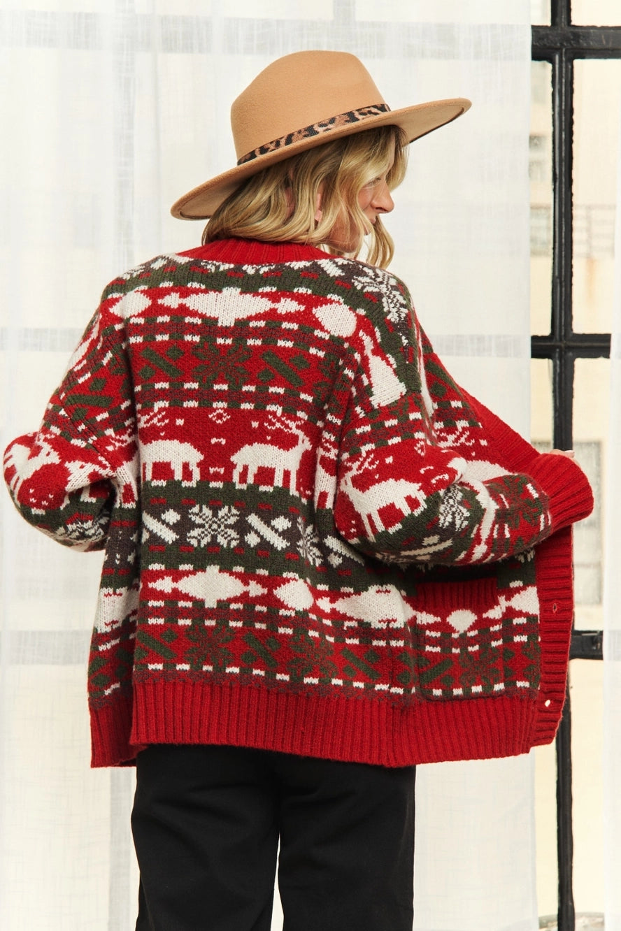 Reindeer Christmas Cardi