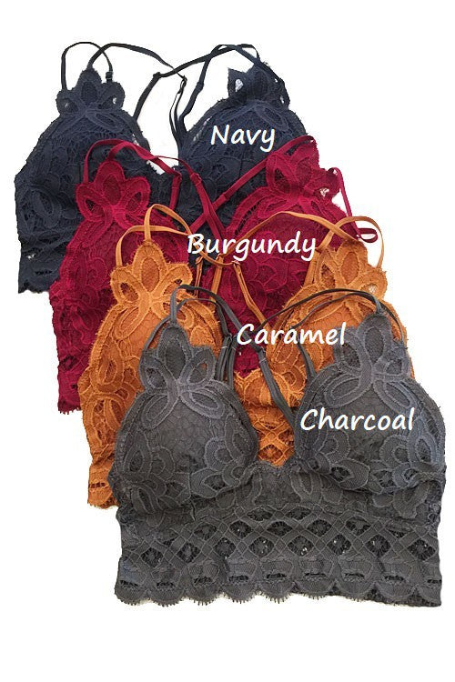 Burgundy Lace Bralette