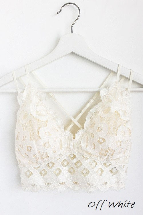 Off White Crochet Lace Bralette