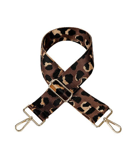 Brown Cheetah Guitar Strap