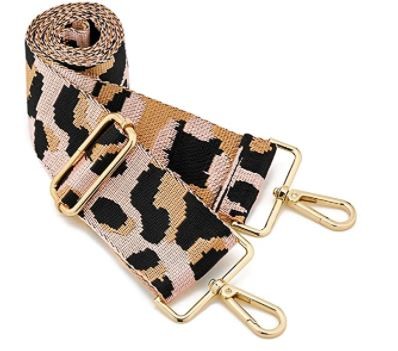 Light Pink Cheetah Guitar Strap