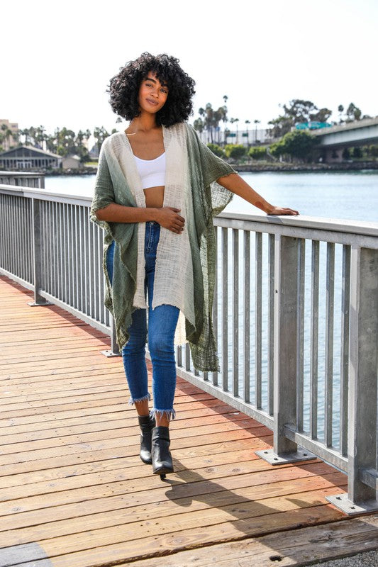 Ombre Sage Kimono