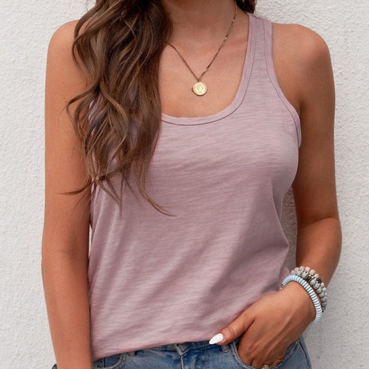 Mauve Cotton Heather Tank