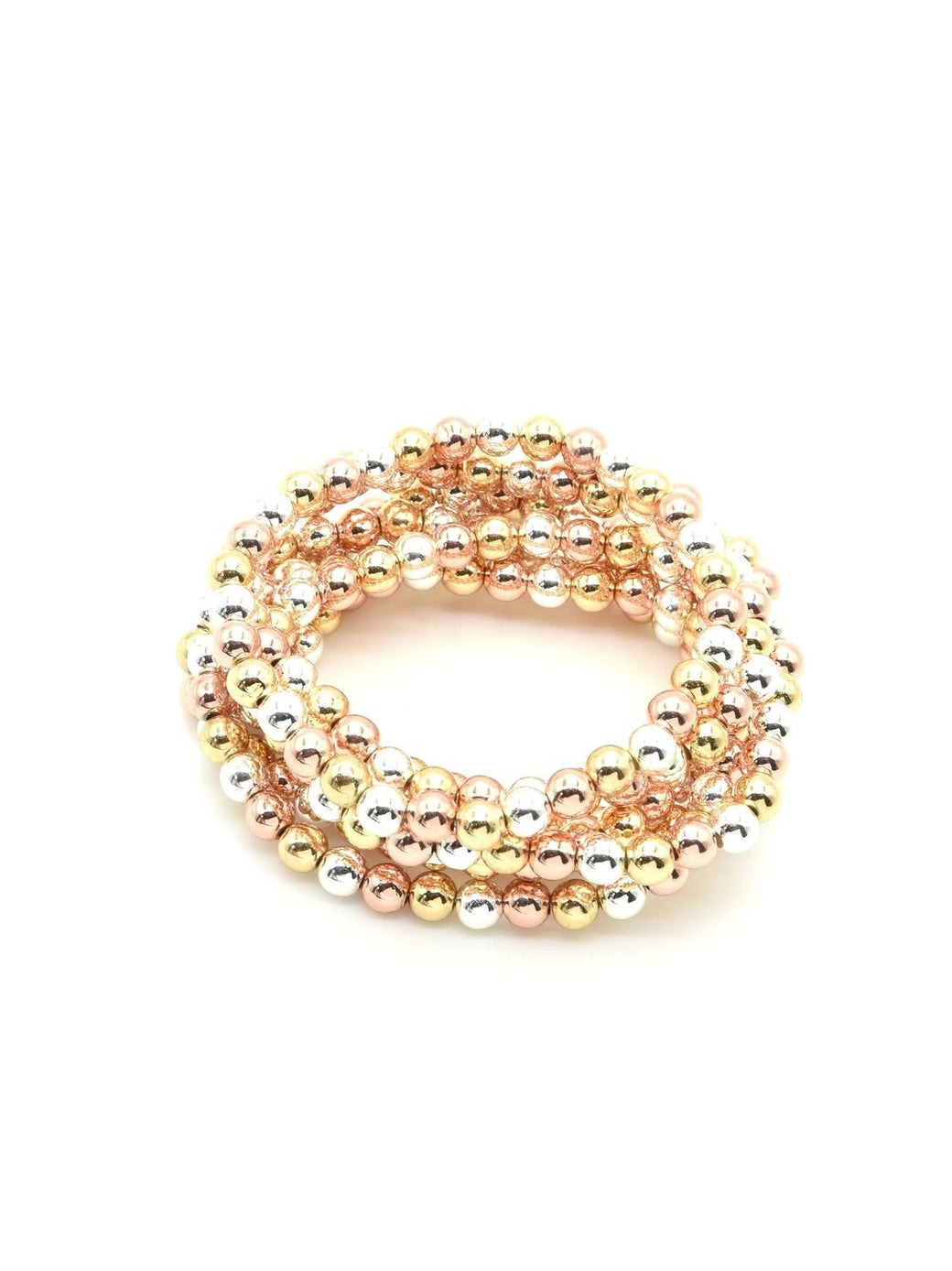 Multi Colored Beaded Stretch Bracelet