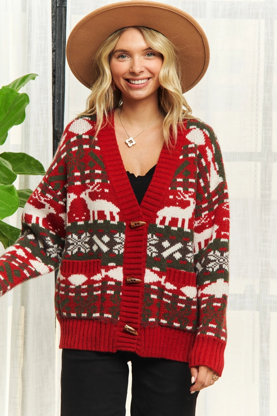 Reindeer Christmas Cardi