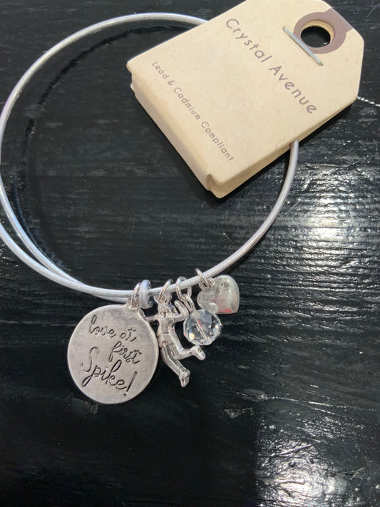 Volleyball Bangle Charm Bracelet