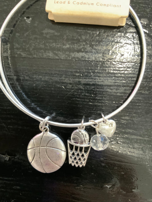 Basketball Bangle Charm Bracelet