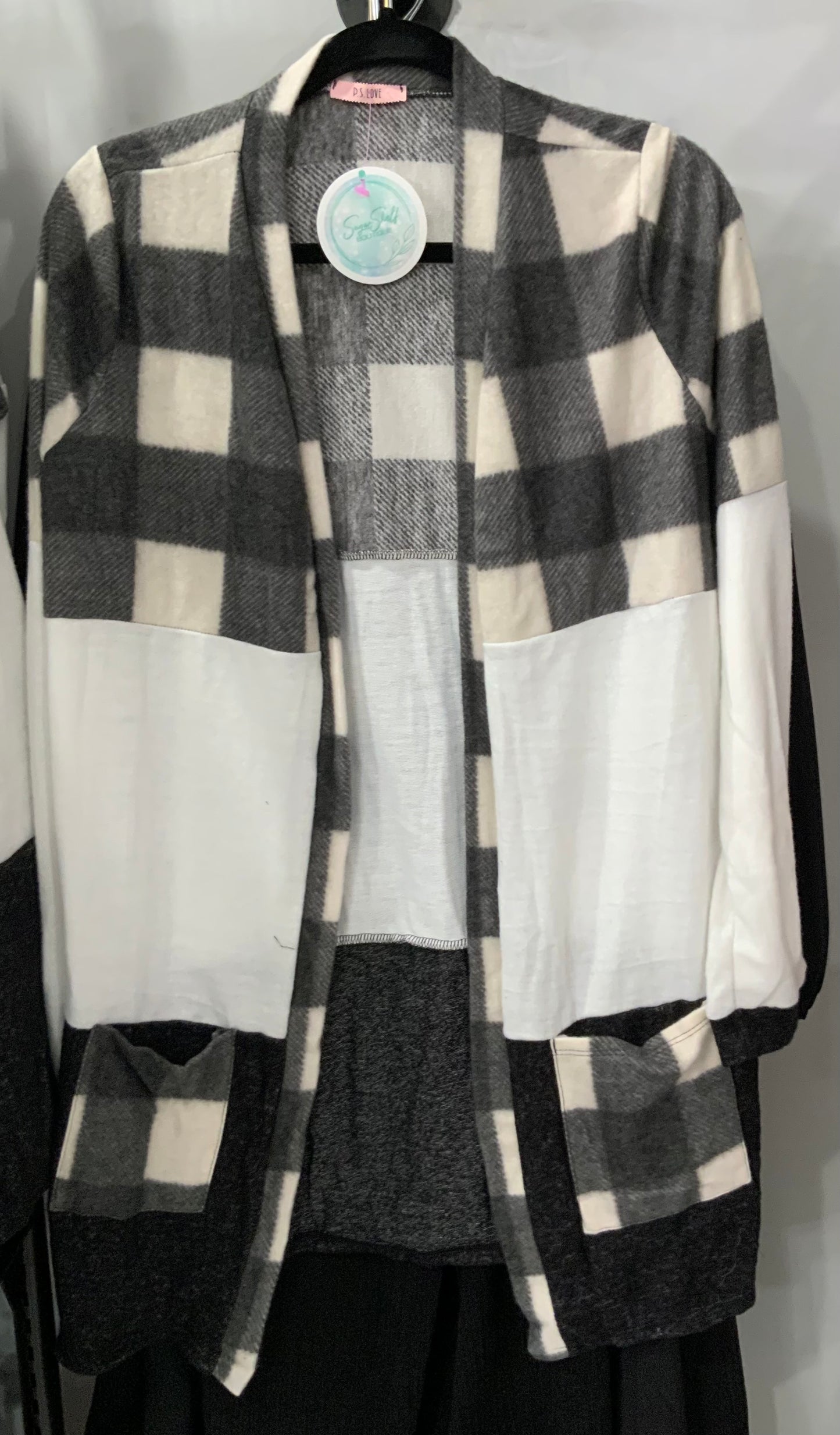 Plaid Fleece Cardi