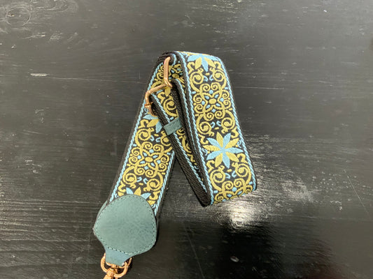 Denim/Black Patterned Guitar Strap