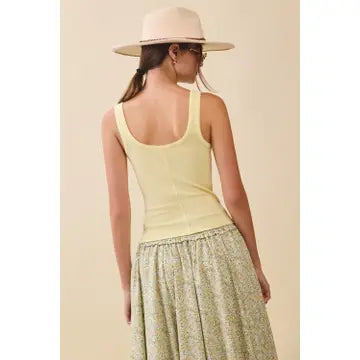 Yellow Button Front Cami