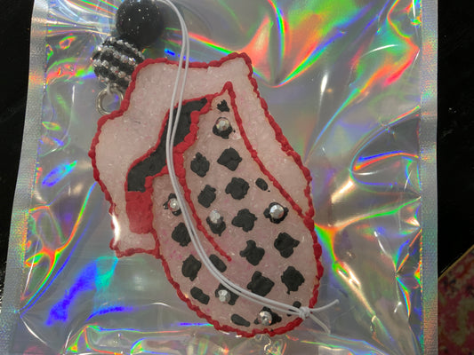 Checkered Rolling Stones Car Freshie
